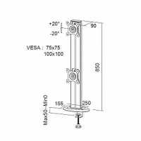 кронштейн 2MVESA Titanium 121 TTN-0121-B