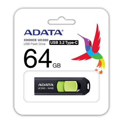 флешка A-Data 64GB UC300 Black-Green