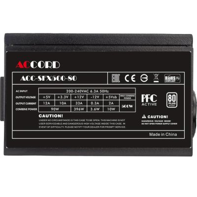 блок питания Accord 500W ACC-SFX500-80
