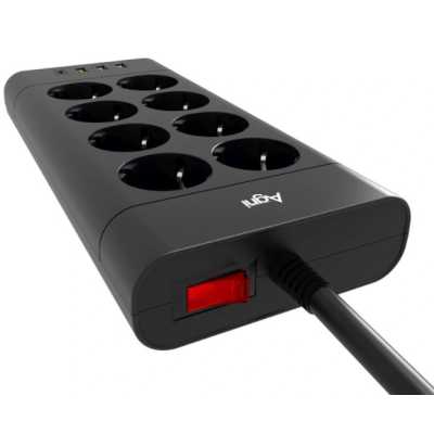 сетевой фильтр AGNI TP-FA4U8E-C-5m-black
