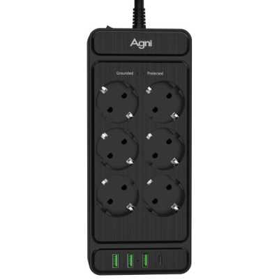 сетевой фильтр AGNI TP-FS4U6E-C-2m-black