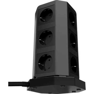 сетевой фильтр AGNI TP-VD5U9E-C-3M-Black