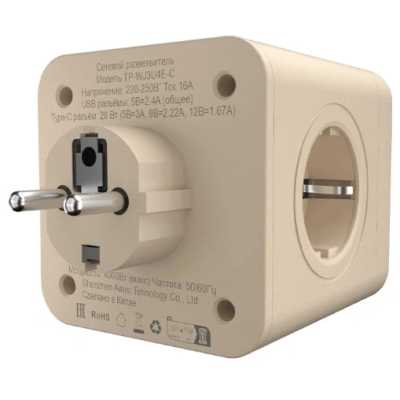 разветвитель AGNI TP-WJ3U4E-C-ivory