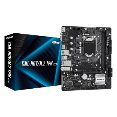 материнская плата ASRock CML-HDV/M.2 TPM R2.0