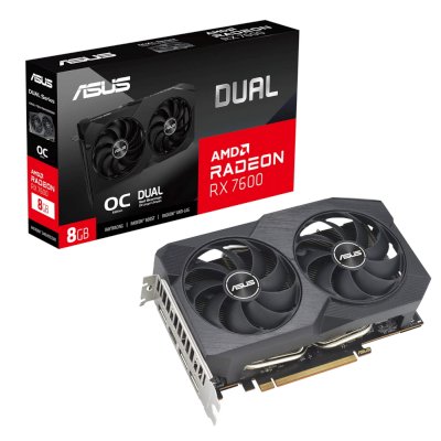 ASUS AMD Radeon RX 7600 8Gb DUAL-RX7600-O8G-V2