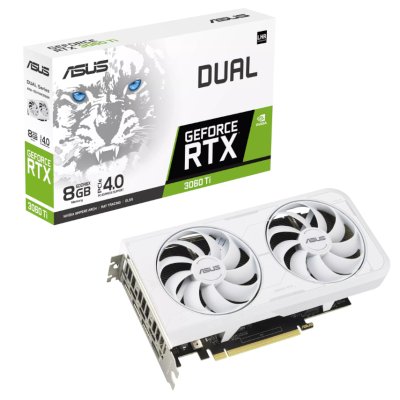 ASUS nVidia GeForce RTX 3060 Ti 8Gb DUAL-RTX3060TI-8GD6X-WHITE