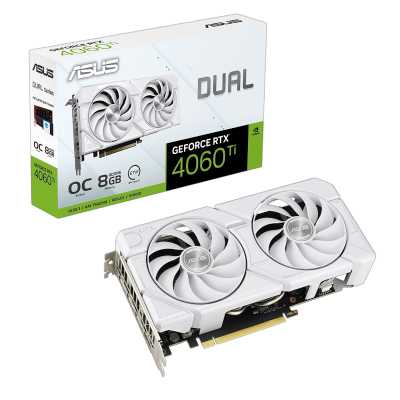 видеокарта ASUS nVidia GeForce RTX 4060 Ti 8Gb DUAL-RTX4060TI-O8G-EVO-WHITE