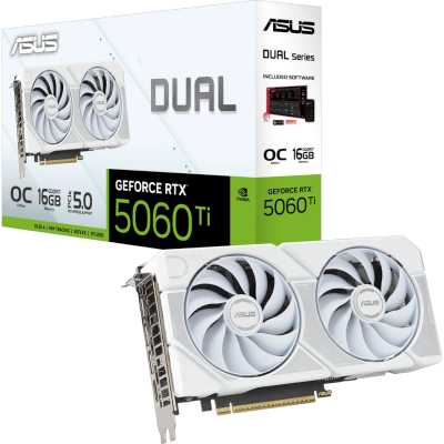 видеокарта ASUS nVidia GeForce RTX 5060 Ti 16Gb DUAL-RTX5060TI-O16G-WHITE