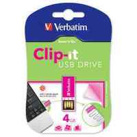 Verbatim 4GB CLIP-IT Pink