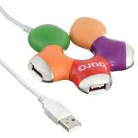 разветвитель USB Buro BU-HUB4-0.5-U2.0-FLOWER