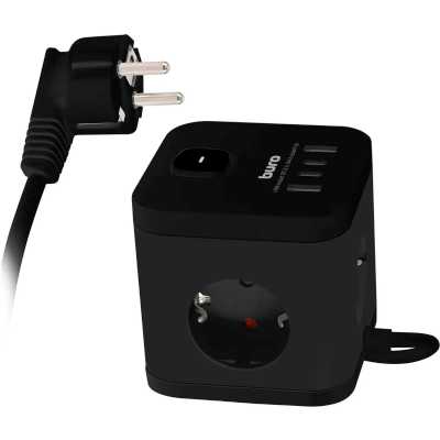 сетевой удлинитель Buro BU-PC3.1UС-B