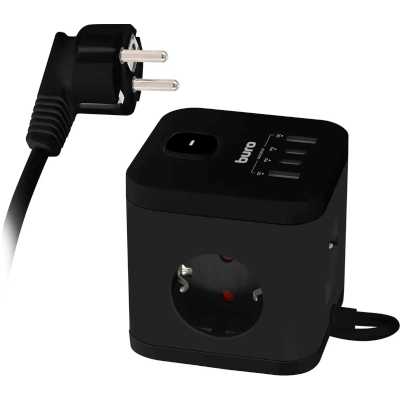 сетевой удлинитель Buro BU-PC3.1UС-PLUS-B