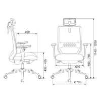 офисное кресло Бюрократ MC-W612N-H/DG/417G