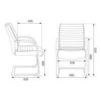 стул Бюрократ T-8010N-LOW-V/IVORY