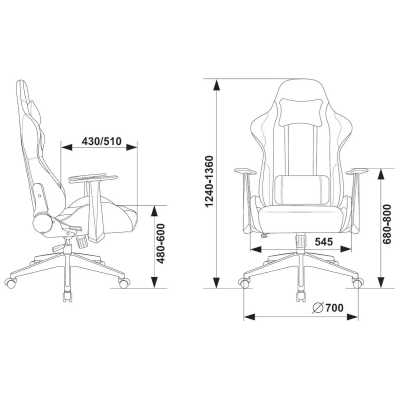 игровое кресло Бюрократ ZOMBIE Neo Grey