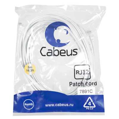 Cabeus PC-TEL-RJ12-5m