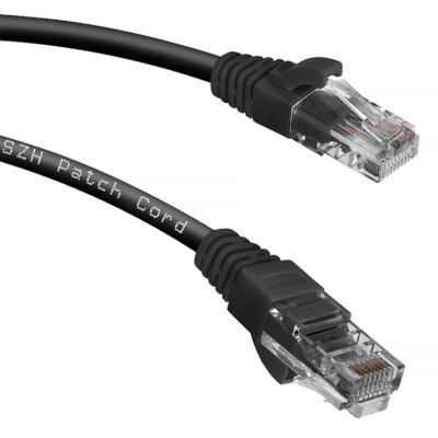 патч-корд Cabeus PC-UTP-RJ45-Cat.5e-0.5m-BK-LSZH