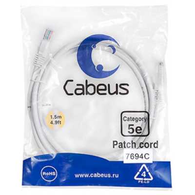 Cabeus PC-UTP-RJ45-CAT.5E-1.5M-WH