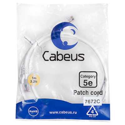 Cabeus PC-UTP-RJ45-CAT.5E-1M-WH-LSZH