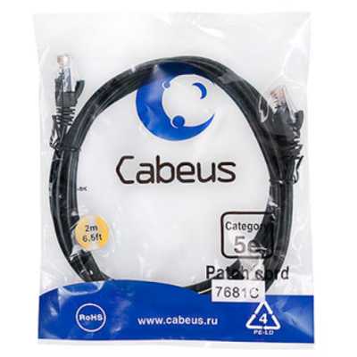 Cabeus PC-UTP-RJ45-CAT.5E-2M-BK