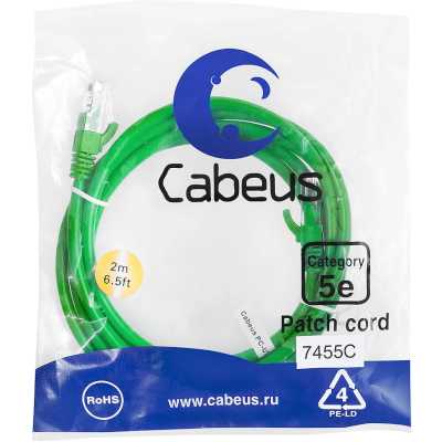 Cabeus PC-UTP-RJ45-Cat.5e-2m-GN-LSZH