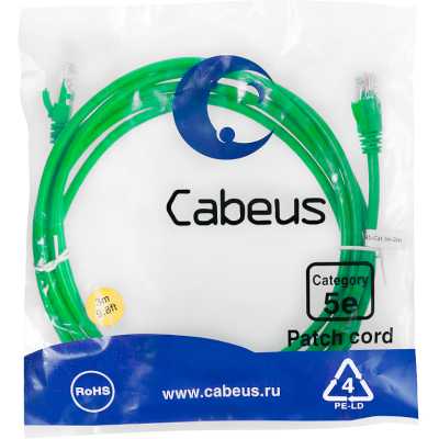 Cabeus PC-UTP-RJ45-Cat.5e-3m-GN