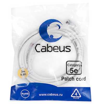Cabeus PC-UTP-RJ45-CAT.5E-3M-WH-LSZH