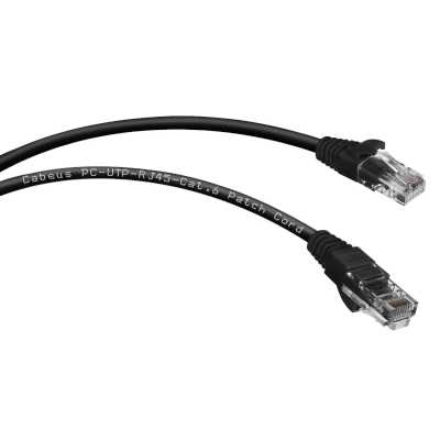 патч-корд Cabeus PC-UTP-RJ45-Cat.6-0.5m-BK-LSZH