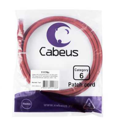 Cabeus PC-UTP-RJ45-Cat.6-1.5m-RD-LSZH