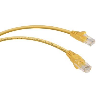 патч-корд Cabeus PC-UTP-RJ45-Cat.6-3m-YL-LSZH