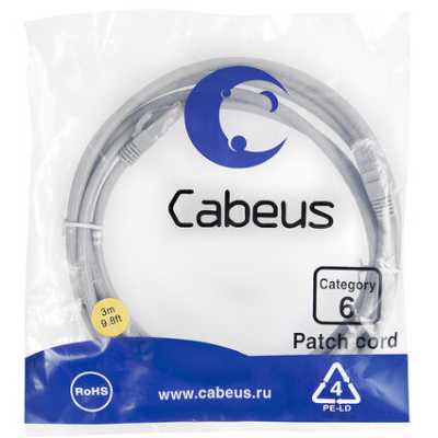 Cabeus PC-UTP-RJ45-Cat.6-3m