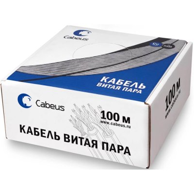 витая пара Cabeus UTP-4P-CAT.5E-SOLID-GY-100