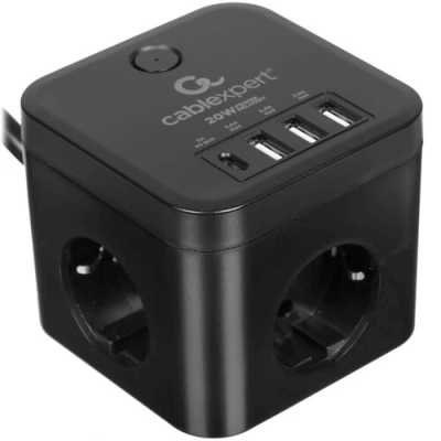 сетевой фильтр Cablexpert Cube CUBE-3-CU3-B-1.5