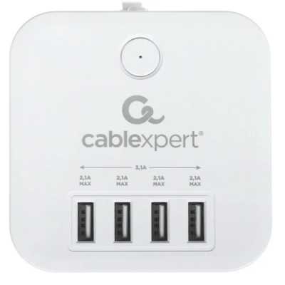 сетевой фильтр Cablexpert Cube CUBE-3-U4-W-1.5