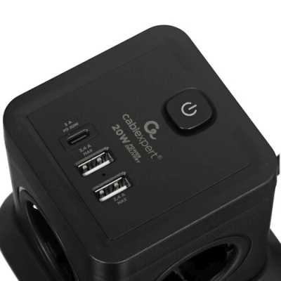 сетевой фильтр Cablexpert Tower TWR-4-CU2-B-2