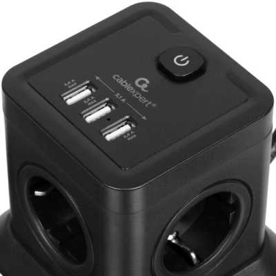 сетевой фильтр Cablexpert Tower TWR-4-U3-B-2