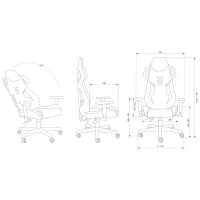 игровое кресло Cactus CS-CHR-090BLW