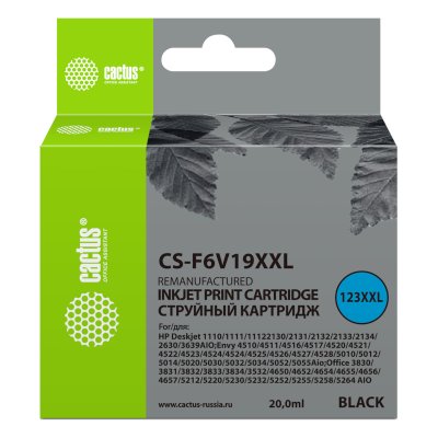картридж Cactus CS-F6V19XXL