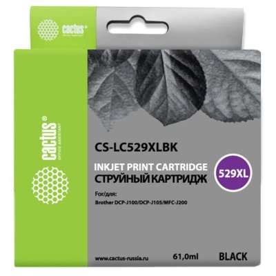 картридж Cactus CS-LC529XLBK