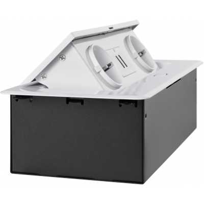 розетка для столешницы Cactus CS-SOCKET-EU/USBA-WH