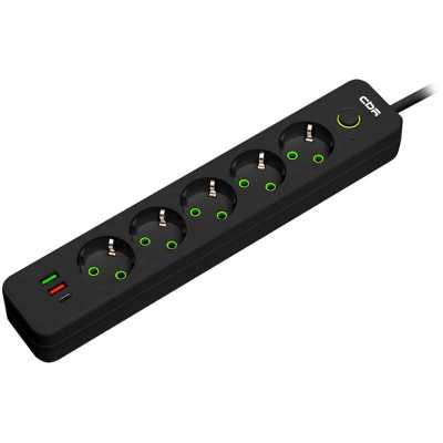 сетевой фильтр CBR CSF SP-5-2A1C-018M-B Black