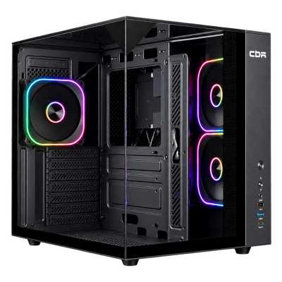 корпус CBR Cube X810BK PCC-ATX-X810BK-WPSU