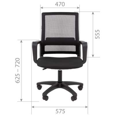 офисное кресло Chairman 606 LT TW-01 Black 7169980