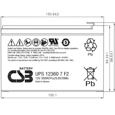 CSB UPS123607F2