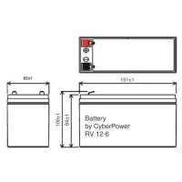 батарея для UPS CyberPower RV12-6