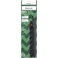 сетевой фильтр Defender DFS 155 Black