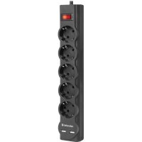 сетевой фильтр Defender DFS 755 Black