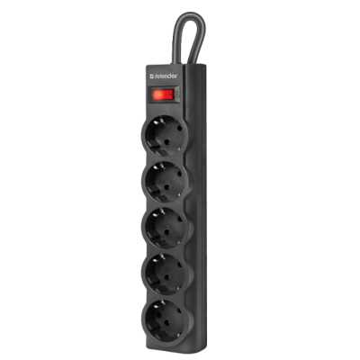 сетевой фильтр Defender ES largo 1.8m C14 Black 99506
