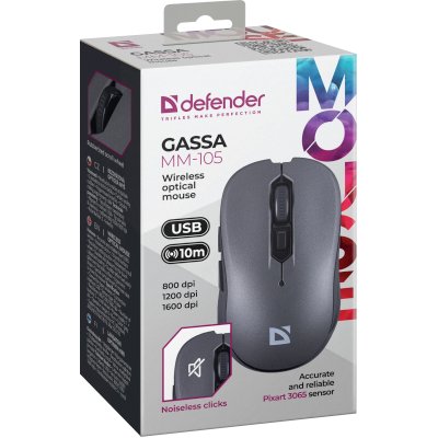 мышь Defender Gassa MM-105 Grey