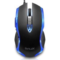 мышь Delux M-556 Black-Blue